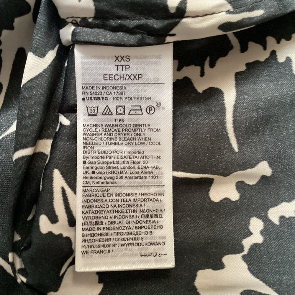 Gap Long Sleeved Tie Neck Blouse, Size XXS - Picture 7 of 10